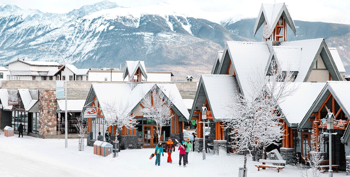 Op wintersport in Jasper, Alberta, Canada © Sneeuwzekerdeals