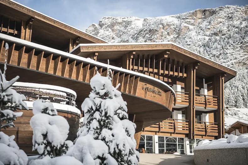 Het 5 sterren hotel Granbaita Dolomites is een heerlijke bestemming voor een wintervakantie in Val Gardena. © Granbaita Dolomites