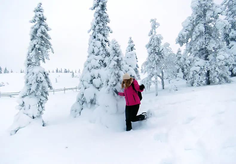 Ontdek het winterwonderland in Stöten en ga sneeuwschoenwandelen © Nico van Dijk / Skigebiedengids.nl